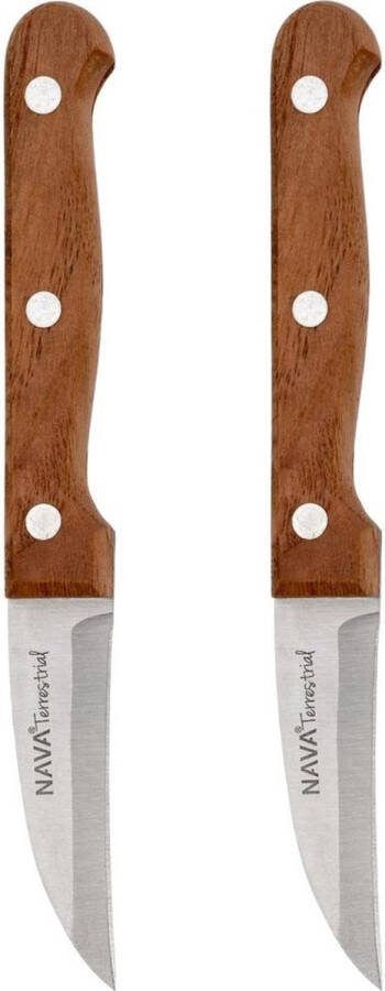 Nava Schilmesje Edelstaal TERRESTRIAL 17 cm 2 stuks Smeermes Keukenmes Mes
