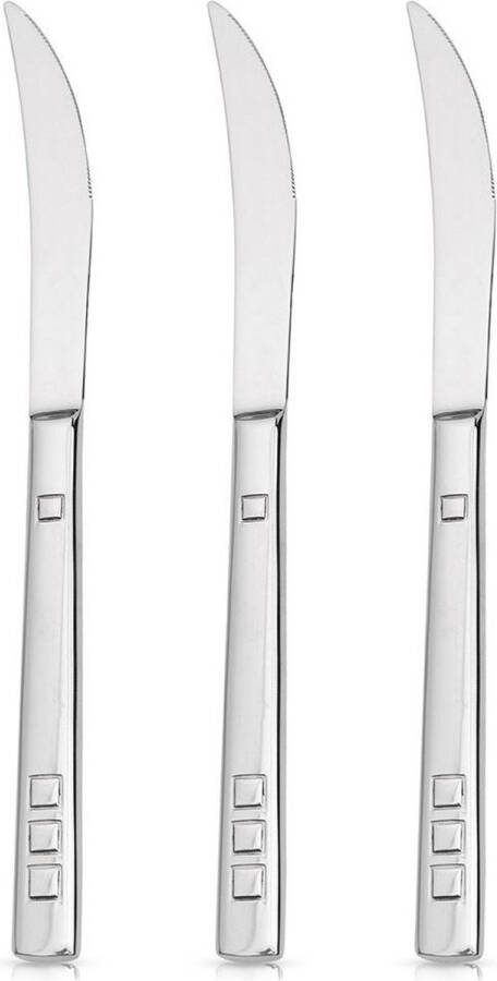 Nava Tafelmessen Edelstaal HARMONY 3 delig Tafelmessenset Messen