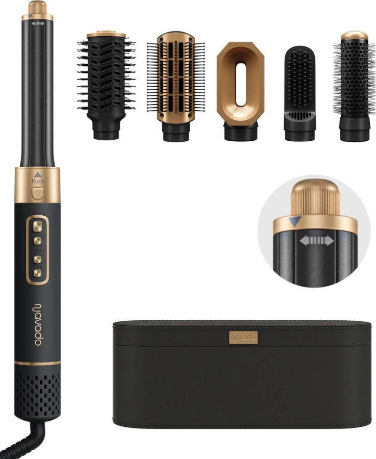 Navado Easystyler Pro Airstyler krultang 6 in 1 Multistyler Föhn Haarstyler Coldshot Hairwrap Föhnborstel Haardroger Krulborstel en Stijlborstel