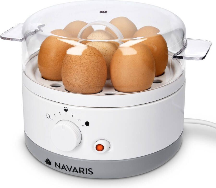 Navaris eierkoker voor 1-7 eieren Instelbare hardheid Inclusief maatbeker met eierprikker Met timer en buzzer Altijd perfect gekookte eieren