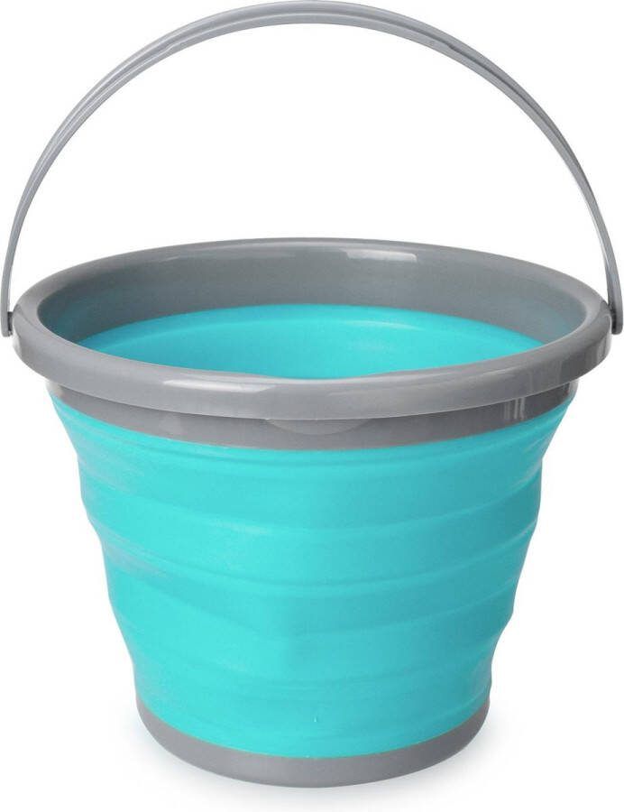 Navaris emmer Opvouwbare emmer van siliconen Inhoud 10 liter Schoonmaakemmer huishoudemmer sopemmer Blauw