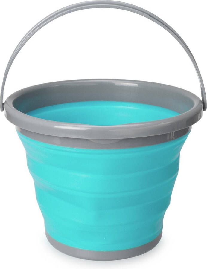 Navaris emmer Opvouwbare emmer van siliconen Inhoud 10 liter Schoonmaakemmer huishoudemmer sopemmer Blauw