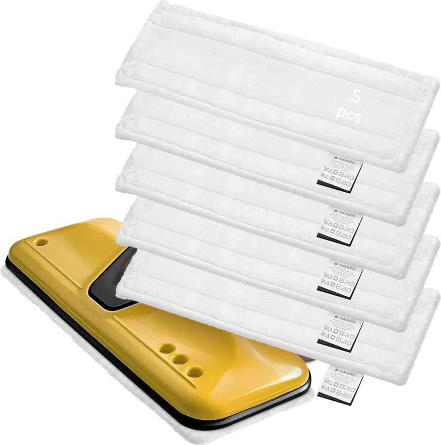 Navaris microvezeldoekjes voor stoomreiniger 5 vervangende doeken compatibel met Kärcher EasyFix SC2 SC3 SC4 SC5 Wasbare doekjes voor reiniging