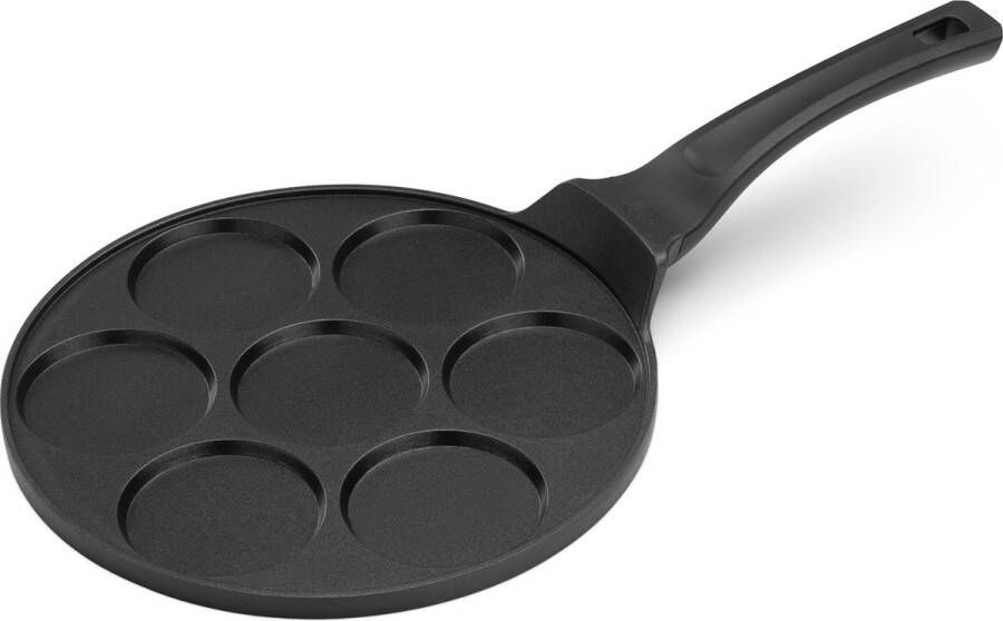 Navaris pannenkoekenpan anti-aanbak 7 gaten Pancake pan voor 7 mini pannenkoeken Alle fornuizen inclusief inductie Pancakes omelet of crêpes