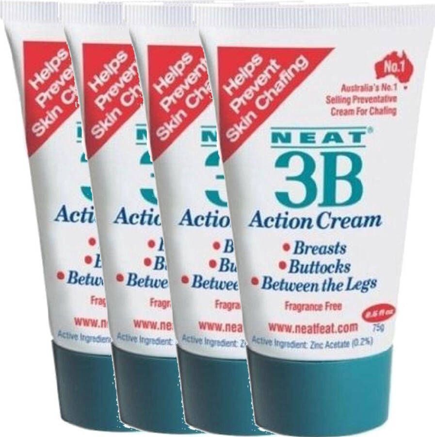 Neat Feat 3B Action bodycrème voor Benen Billen en Borsten 4 pak