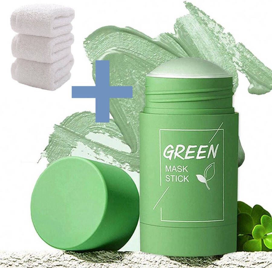 Ned products Ned s Green Mask Stick Gezichtsmasker Blackhead Remover Huidverzorging Mee Eters Verwijderen Groene thee + Handdoek