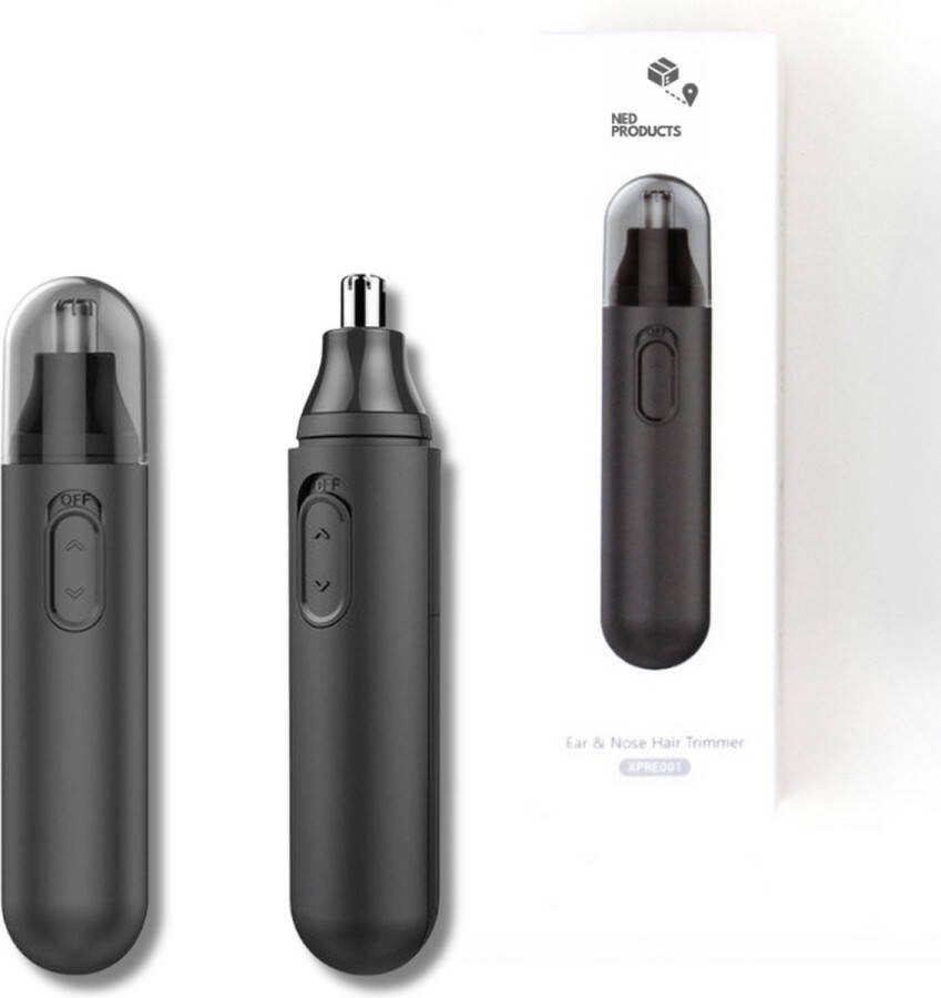 Ned products Ned s Neustrimmer Neus Trimmer Voor Mannen en Vrouwen Oortrimmer Oplaadbaar Zwart Smart versie