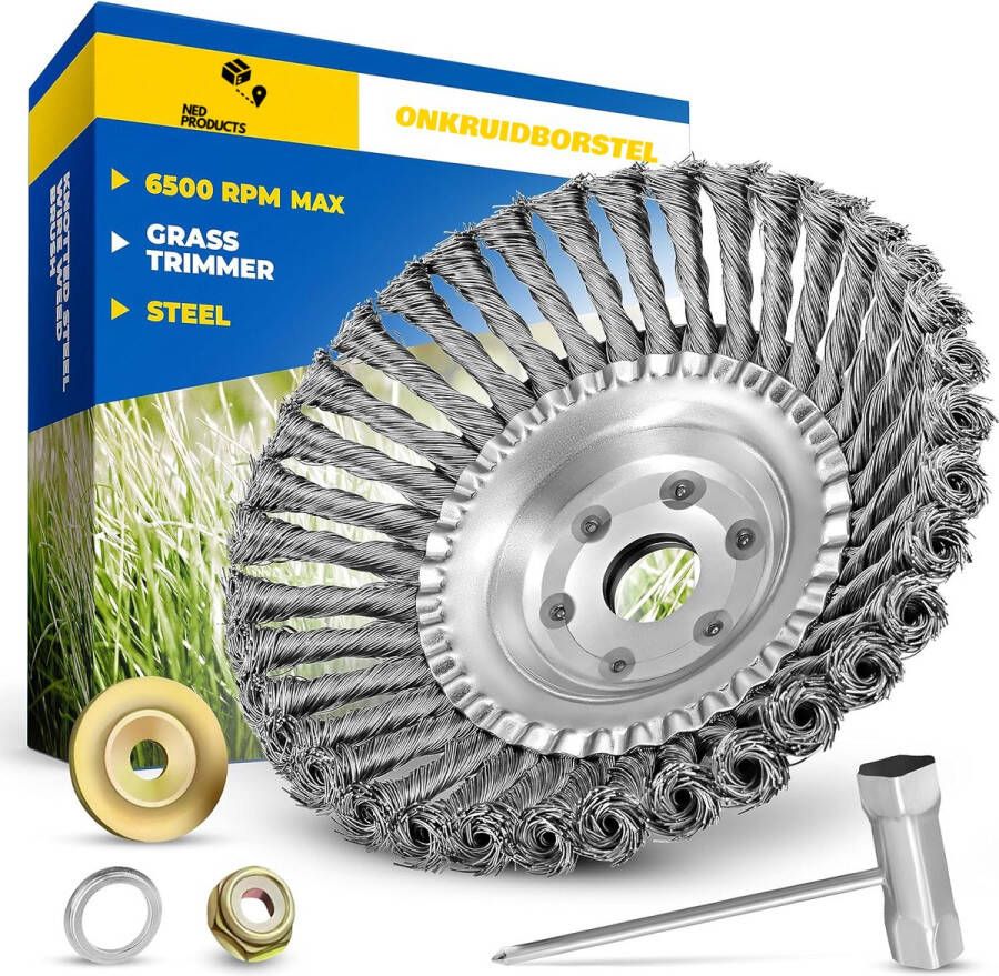 Ned products Ned s Onkruidborstel Bosmaaier Onkruid Borstel Onkruidkrabber Voegenborstel 16cm