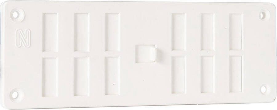 Nedco BV Afsluitbaar ventilatierooster 165x60mm met gaas PS kunststof wit