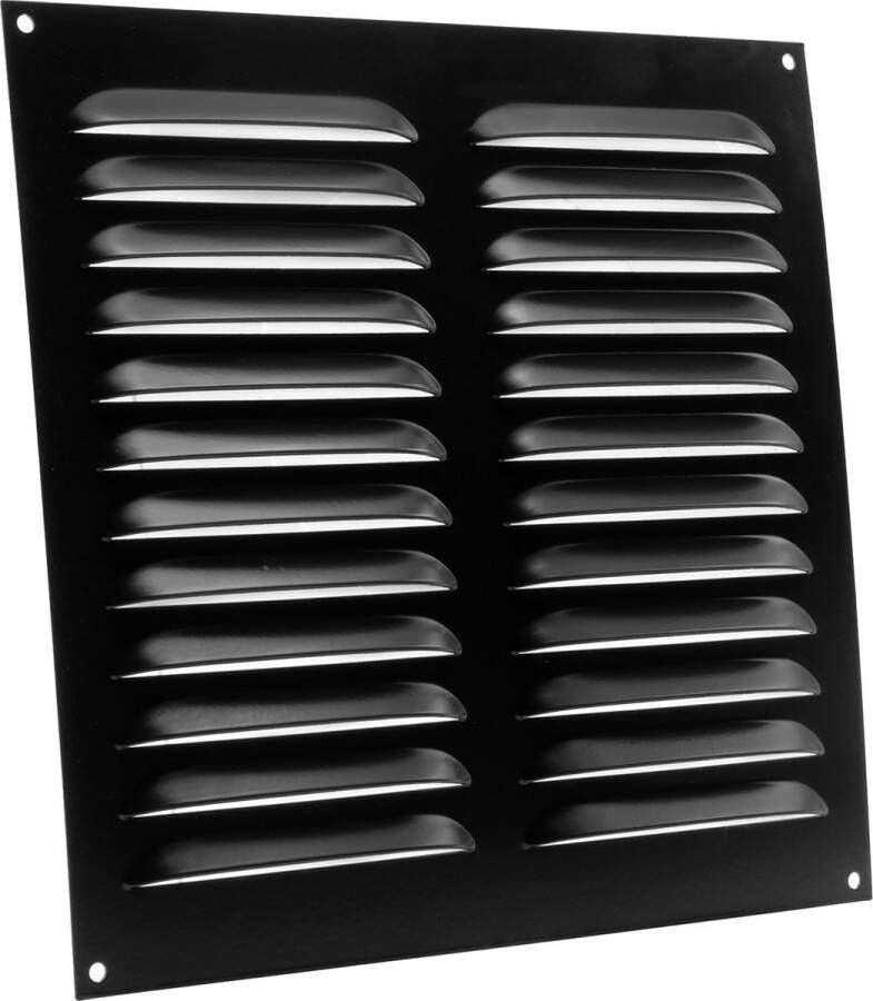 R&V Products Schoepenrooster 250 x 250 mm aluminium zwart gecoat