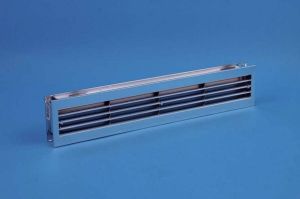 Nedco kunststof deur ventilatierooster 455x90mm chroom