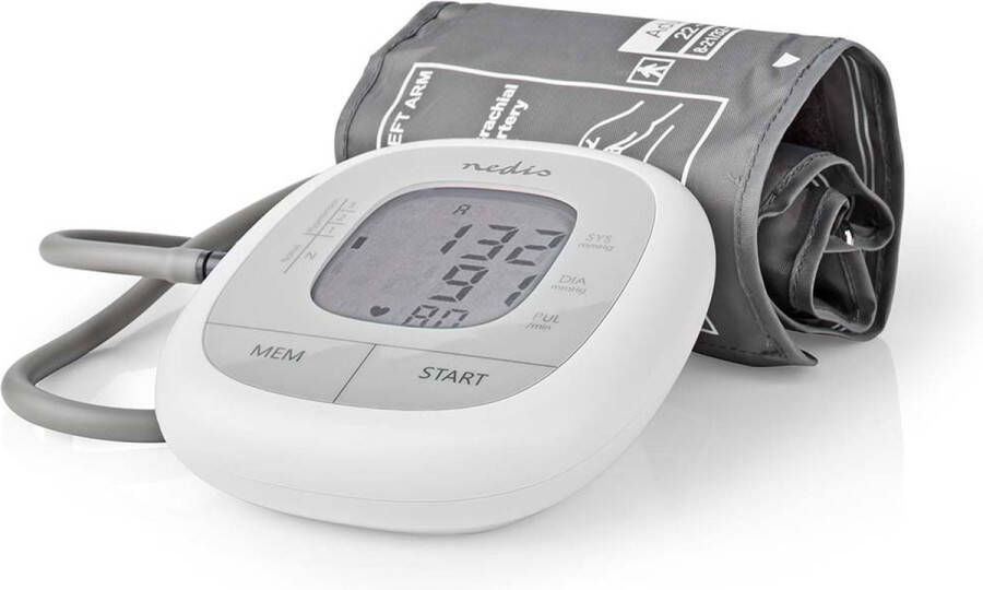 Nedis Blood Pressure Monitor Upper Arm White
