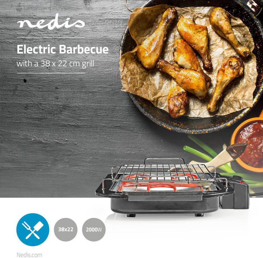 Nedis Elektrische Barbecue Staand 46x28cm