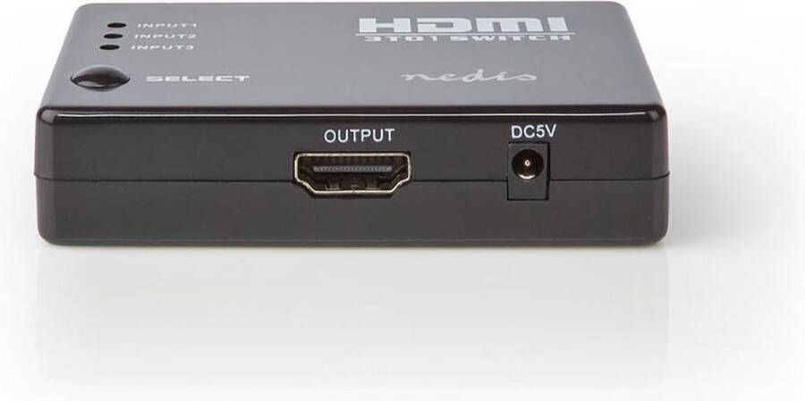 Nedis HDMI™-Switch | 3-Poorts | 4x HDMI™ Output | 1x HDMI™ Output | 1080p | 3.4 Gbps | ABS | Zwart