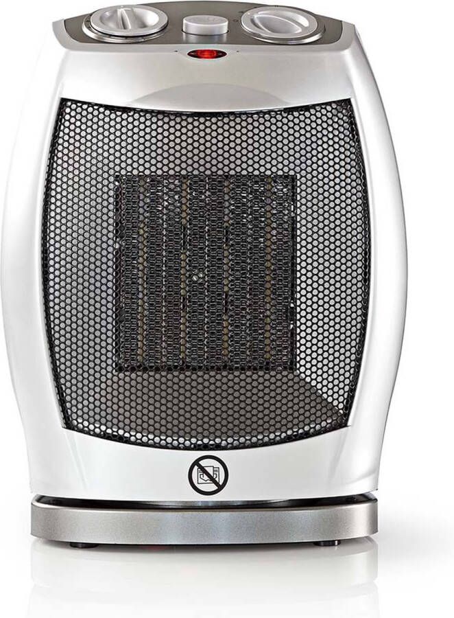 Nedis Keramische PTC-Ventilatorkachel 750 1500 W 2 Verwarmingsmodi Instelbare thermostaat Draait automatisch Oververhittingsbeveiliging Omvalpreventie