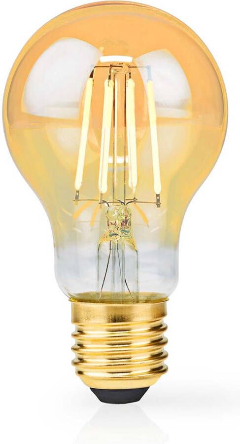 Nedis LED-Filamentlamp E27 A60 4.9 W 470 lm 2100 K Dimbaar Extra Warm Wit Retrostijl 1 Stuks