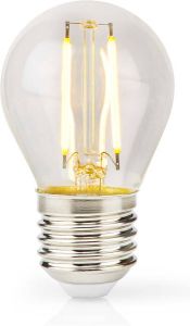 Nedis LED-Filamentlamp E27 G45 4.5 W 470 lm 2700 K Dimbaar Warm Wit Retrostijl 1 Stuks