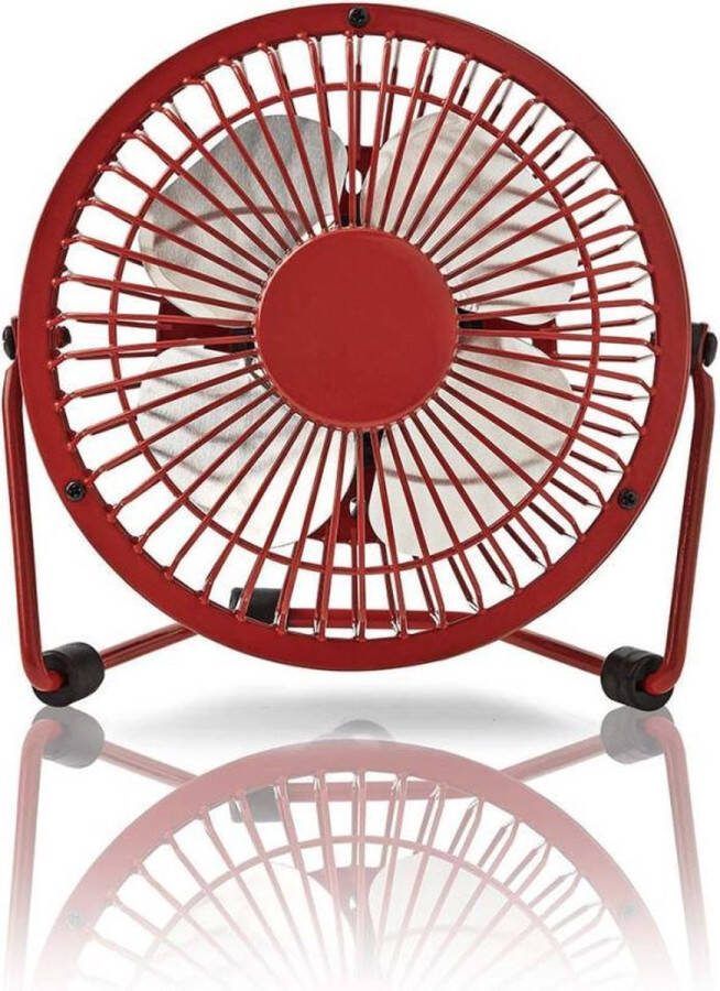 Nedis Mini-Ventilator USB-aansluiting 10 cm Rood