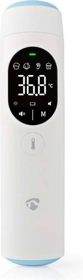 Nedis SmartLife Infrarood Thermometer LED-Scherm Oor Voorhoofd Wit