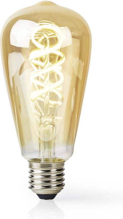 Nedis SmartLife LED Filamentlamp Wi-Fi E27 360 lm 4.9 W Warm tot Koel Wit 1800 6500 K Glas Android™ IOS Peer 1 Stuks
