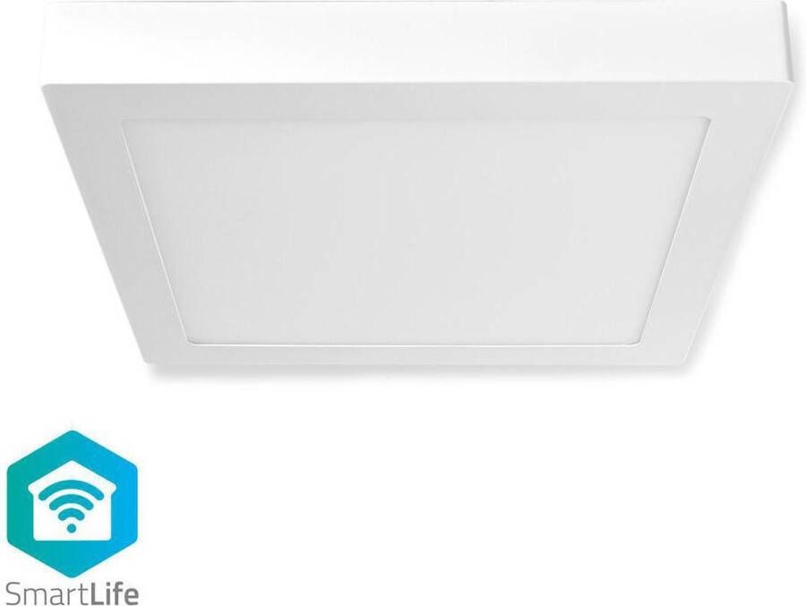 Nedis SmartLife Plafondlamp | Wi-Fi | Koel Wit RGB Warm Wit | Vierkant | 1400 lm | 2700 6500 K | IP20 | Energieklasse: A | Android™ IOS