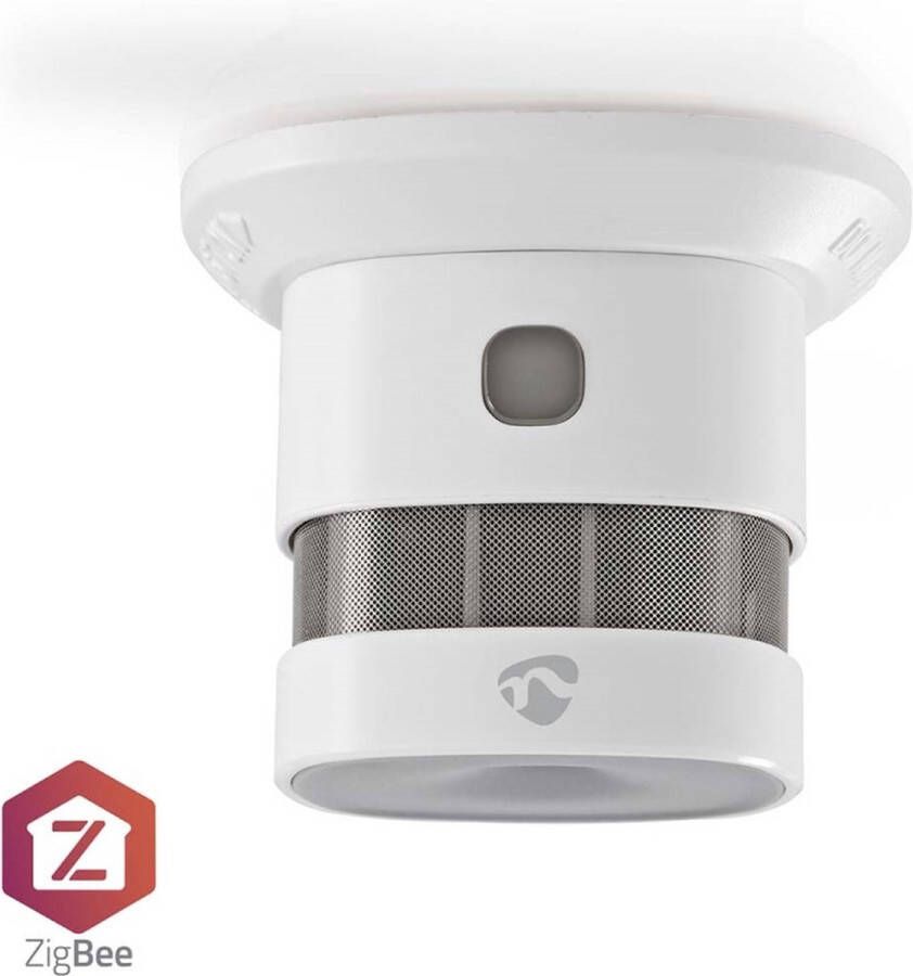 Nedis SmartLife Rookmelder Zigbee 3.0 Batterij Gevoed Levenscyclus sensor: 10 Jaar EN 14604 Max. batterijduur: 60 Maanden 85 dB Wit 1 Stuks