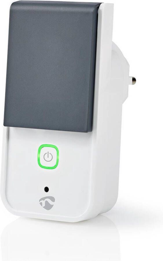 Nedis SmartLife Smart Stekker Wi-Fi IP44 Energiemeter 3680 W Randaarde stekker Type F (CEE 7 7) -30 40 °C Android™ IOS Grijs Wit