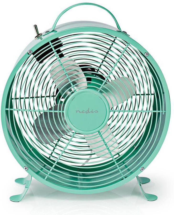 Nedis Tafelventilator | Netvoeding | Diameter: 250 mm | 20 W | 2 Snelheden | Turquoise