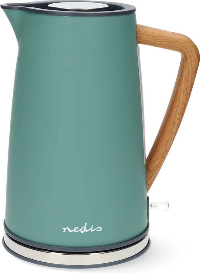 Nedis Waterkoker 1.7 l Soft-Touch Groen 360 graden draaibaar Verborgen verwarmingselement Strix-controller Droogkookbeveiliging