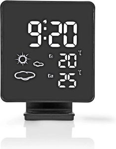 Nedis Weerstation | Binnen & Buiten | Inclusief draadloze weersensor | Weersvoorspelling | Tijdweergave | Digitaal | Wekkerfunctie