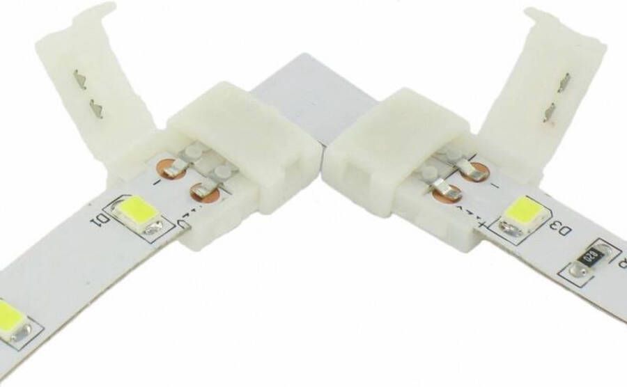 NedRo 1 Stuk 8mm L Connector voor 1 kleur SMD3528 LED strips