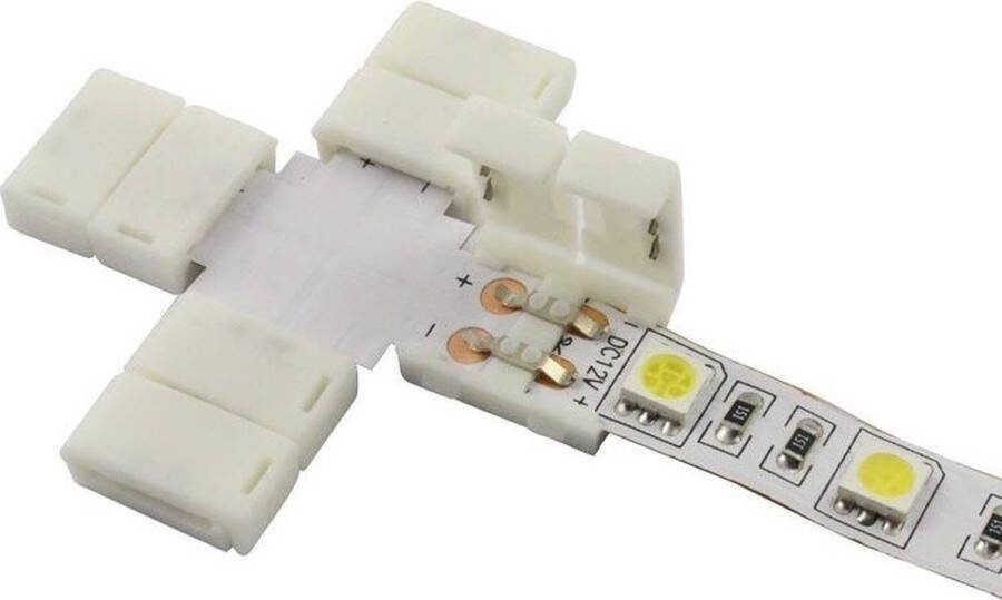 NedRo 1 Stuk 8mm X Connector voor 1 kleur SMD3528 LED strips