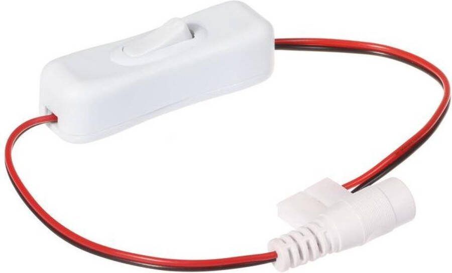 NedRo 10mm 2-pins eenkleurig LED Strip DC Female schakelaar 12V 24V Wit