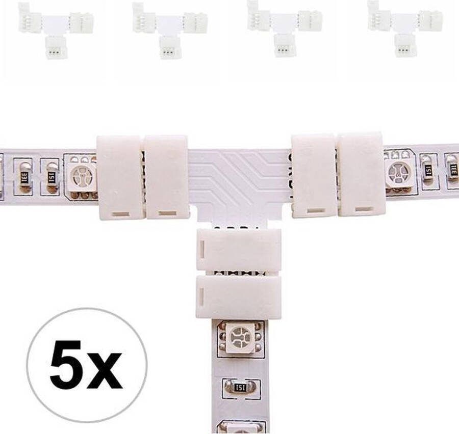 NedRo 5 Stuks 10mm T Connector voor RGB SMD5050 5630 LED strips