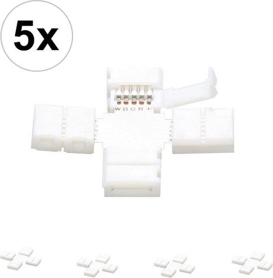 NedRo 5 Stuks 12mm 5Pin X Connector voor RGBW SMD5050 5630 LED strips