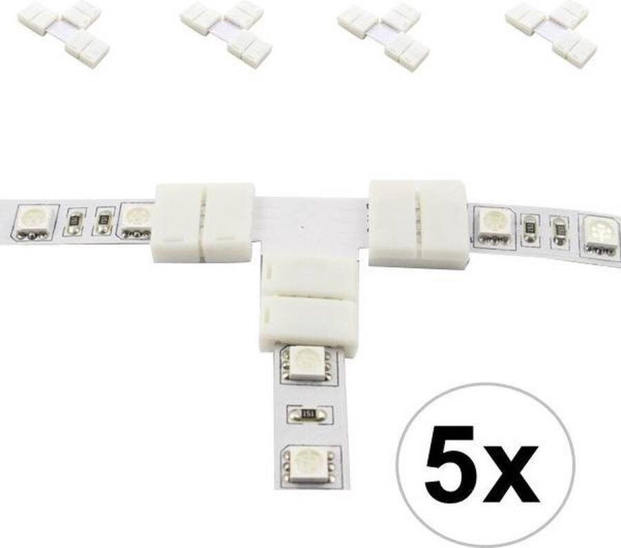 NedRo 5 Stuks 8mm T Connector voor 1 kleur SMD3528 LED strips