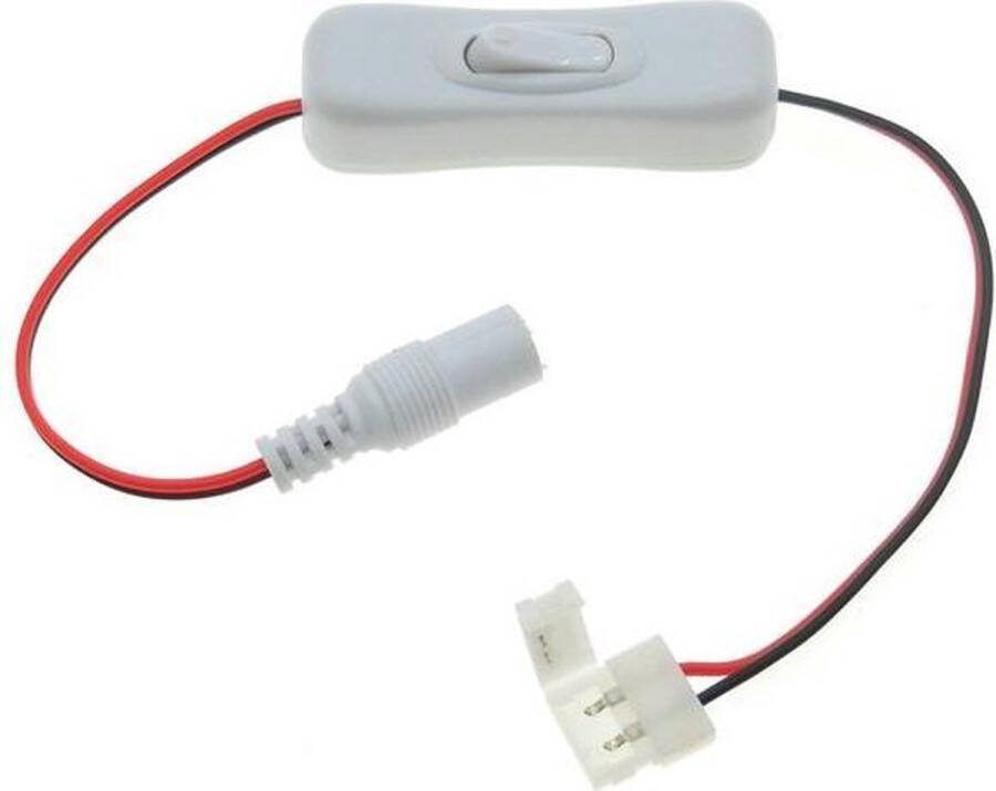 NedRo 8mm 2-pins eenkleurig LED Strip DC Female schakelaar Wit