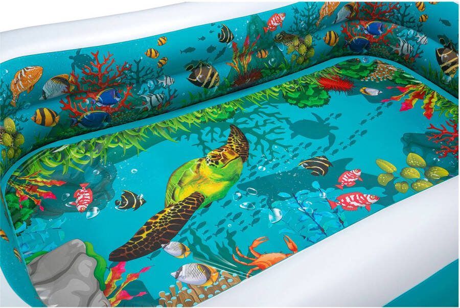 Nedville Bestway Kinderzwembad 3D Snorkel avontuur Zeedieren 262 x 157 x 51 cm