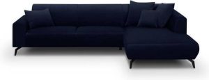 Nee Bubble rechter hoekbank 4-5 stoelen diepblauwe mat l290 x p167cm