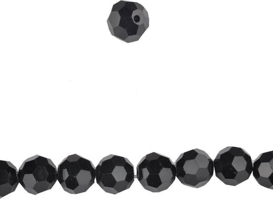 Nee Kristallen kralen zwart 10mm (35st)