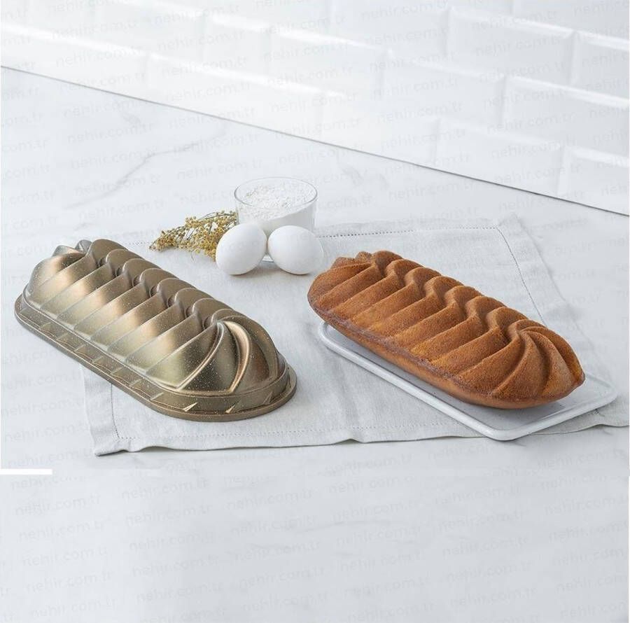 Nehir Homestar Bella Patisse Cakevorm Profi 35 cm Baton giet gold