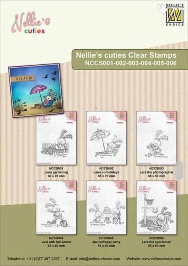 Nellie's Choice NCCS006 Stempel Nellie Snellen Nellie's Cuties Clearstamp konijn of haas speelt basketbal kinderen