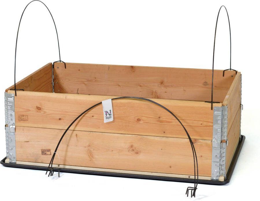 Nelson Garden Set van 4 Tunnelbogen voor Moestuinbak van Pallet Opzetranden voor Palletrand 80x120cm Moestuinbak Verhoogde Moestuin