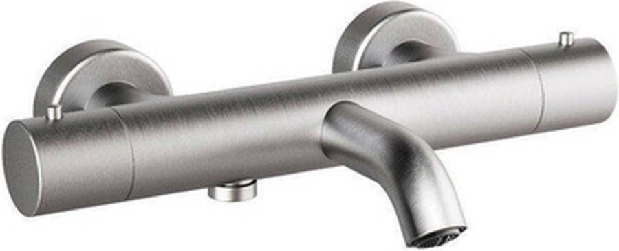 Nemo Nero douchekraan 28.2cm opbouw thermostatisch messing RVS geborsteld
