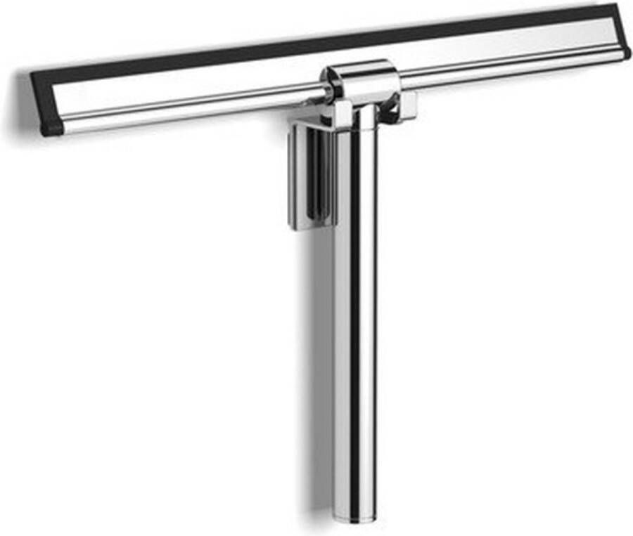 Nemo Spring Sano douche douchewisser met haak 250 x 170 x 30 mm messing roestvrij staal verchroomd