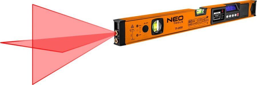 Neo 71-200 Digitale Waterpas met Kruislaser 60cm