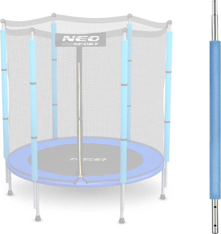 Neo-Sport Onderpaal voor trampoline met buitennet 1 5 meter blauw