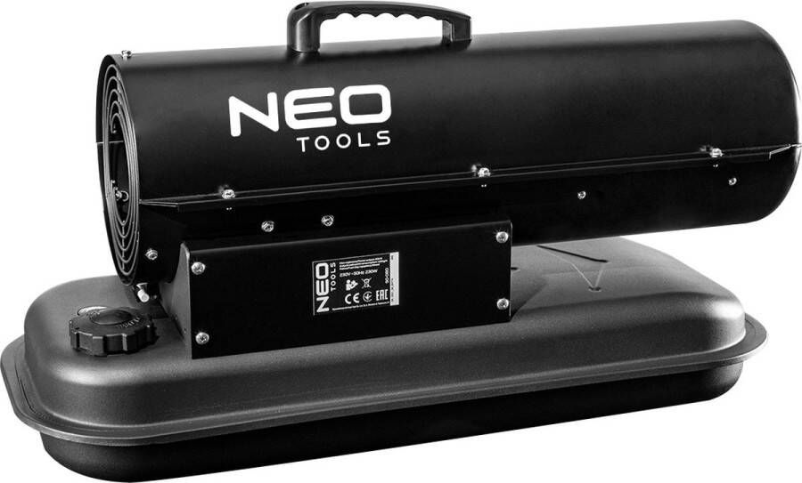 Neo tools Diesel oil heater 20kW tank 19l fuel consumption 1.9l h air flow 550 m3 h without wheels