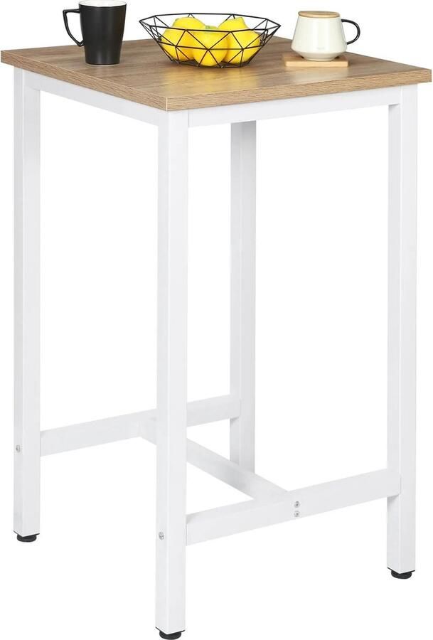Neos Néos Bartafel Met Metalen Frame Licht Eiken 60x60x102cm