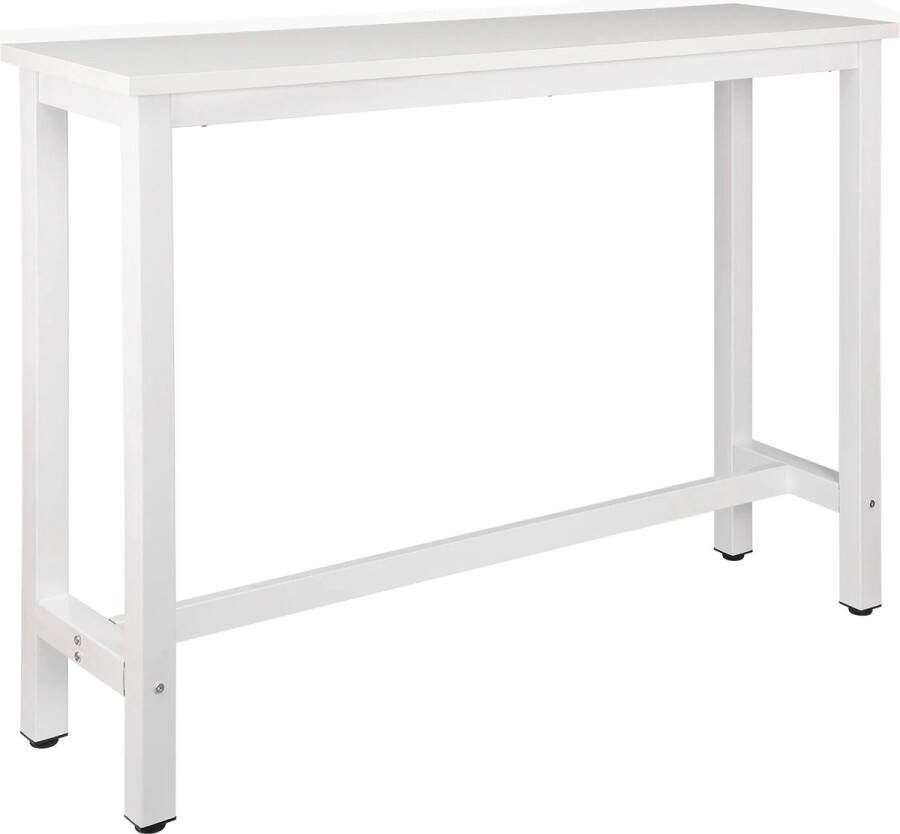 Neos Néos Bartafel Met Voetensteun Hout en Metaal Wit 140x40x100cm